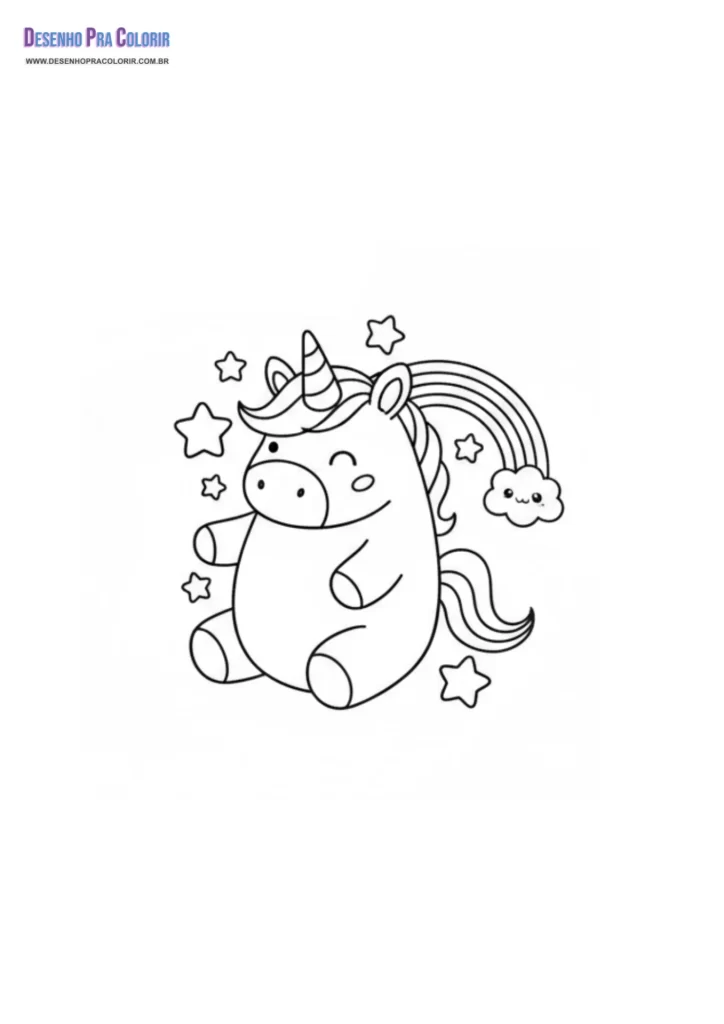 Desenho Para Colorir Kawaii