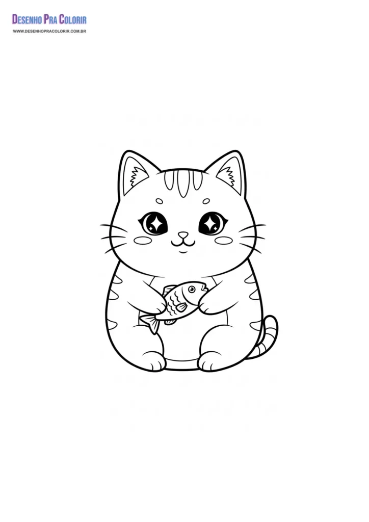 Desenho Para Colorir Kawaii
