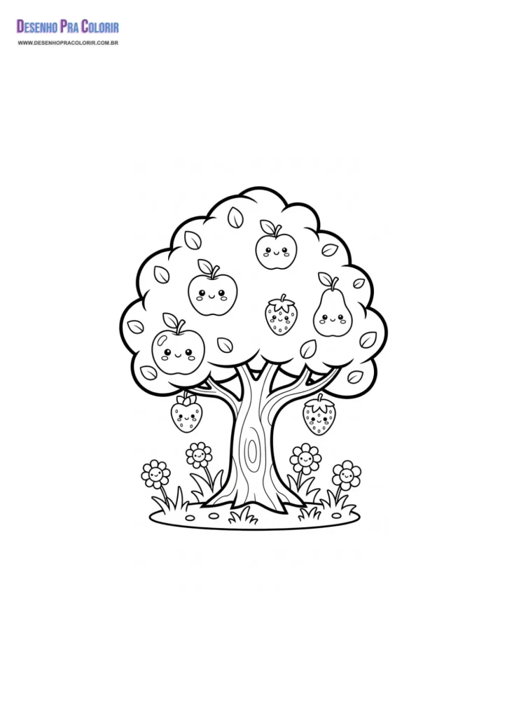 Desenho Para Colorir Kawaii
