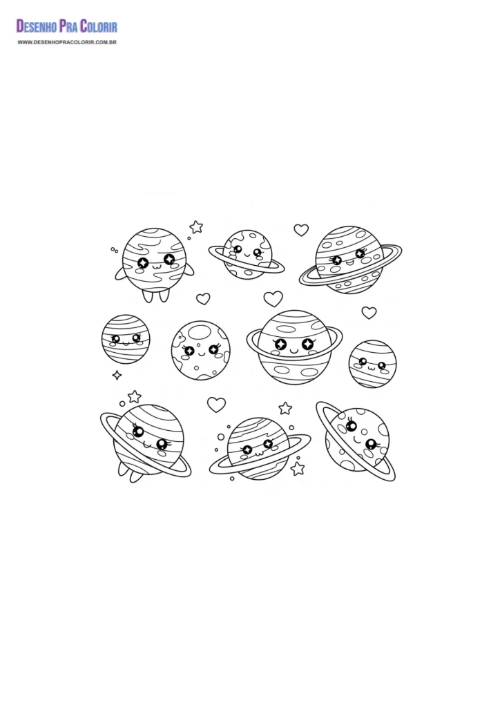 Desenho Para Colorir Kawaii