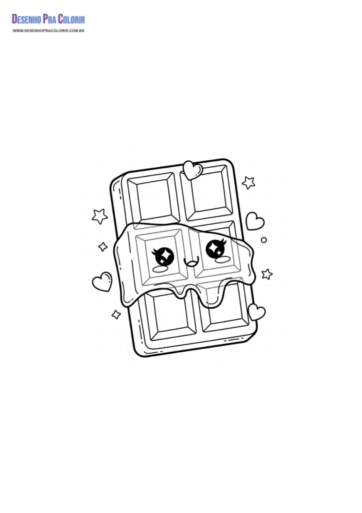 Desenho Para Colorir Kawaii