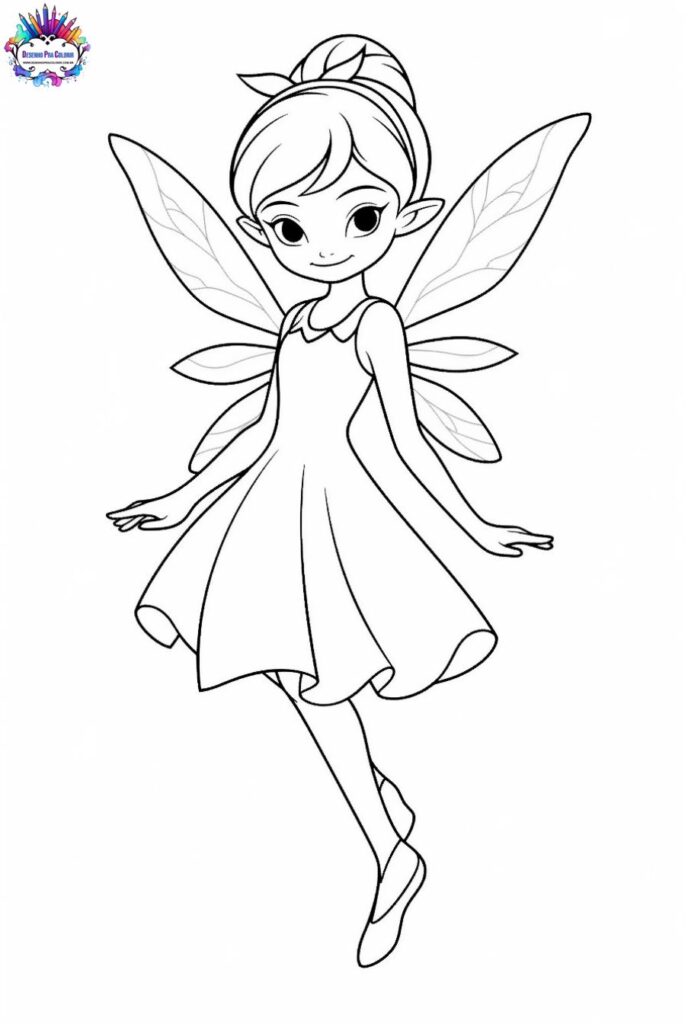 desenho de fada para colorir