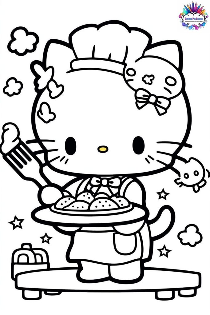 desenhos hello kitty para colorir