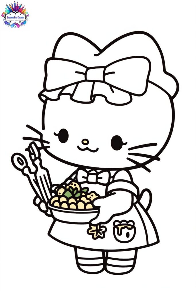 desenhos hello kitty para colorir