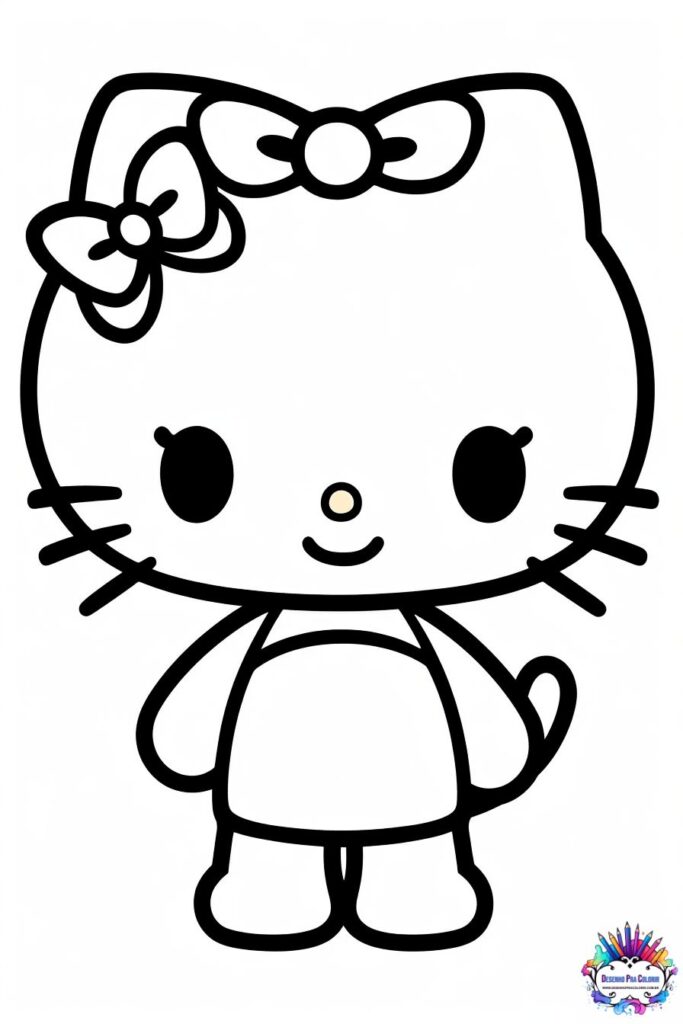 hello kitty para colorir