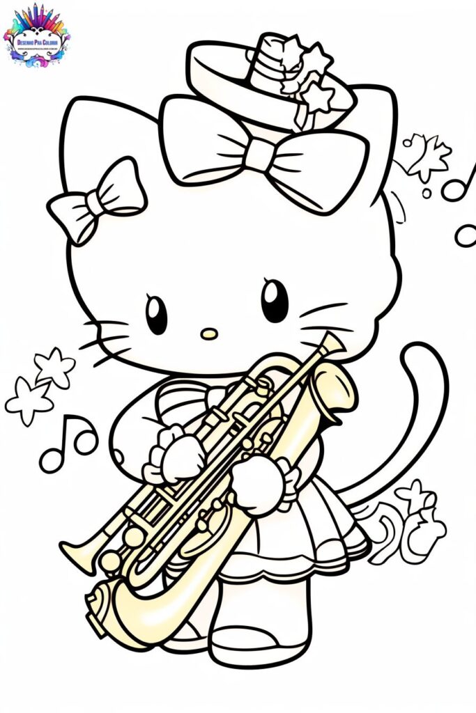 hello kitty para colorir