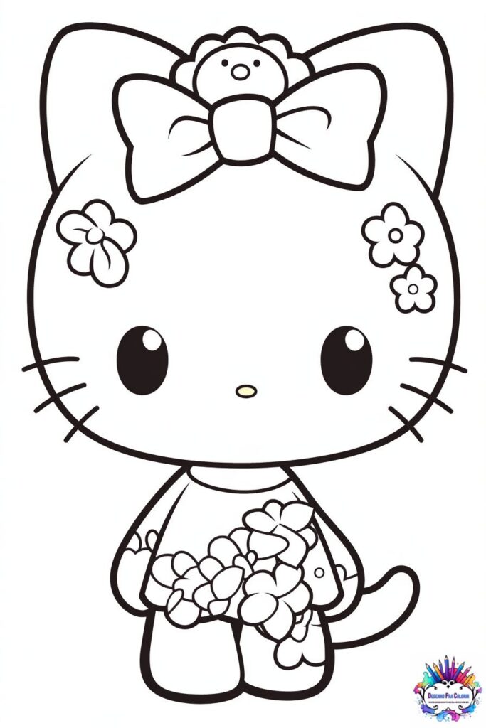 hello kitty para colorir