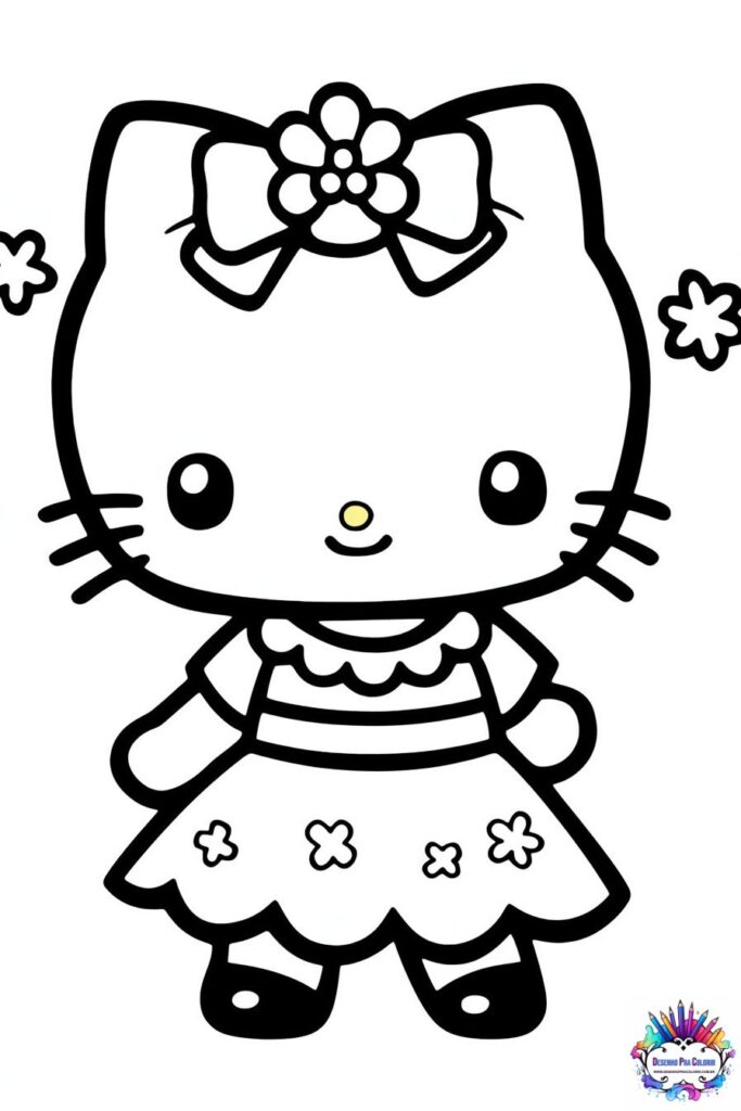 hello kitty para colorir