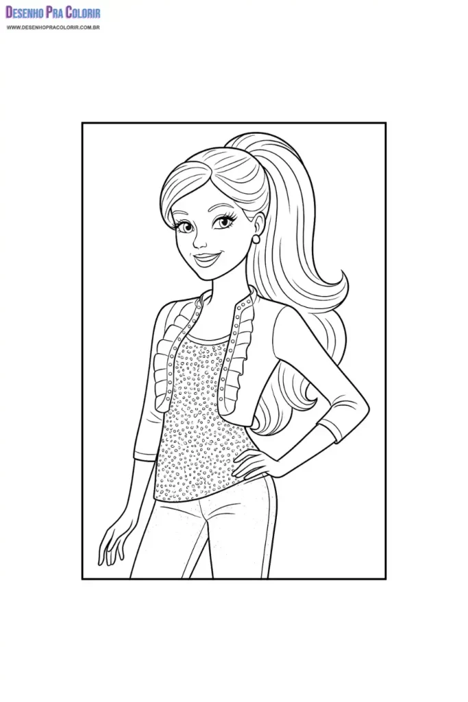 Barbie Para Colorir