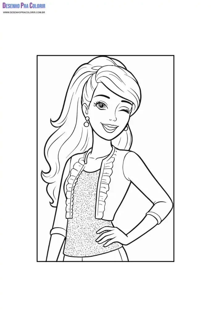 Barbie Para Colorir