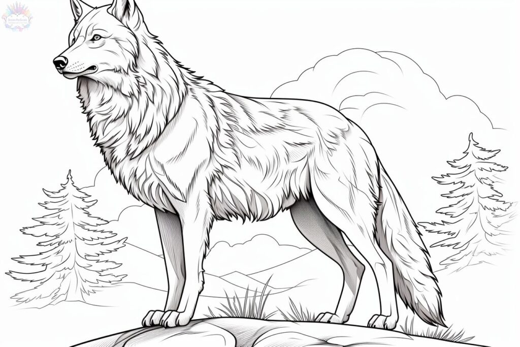 Lobo Para Colorir