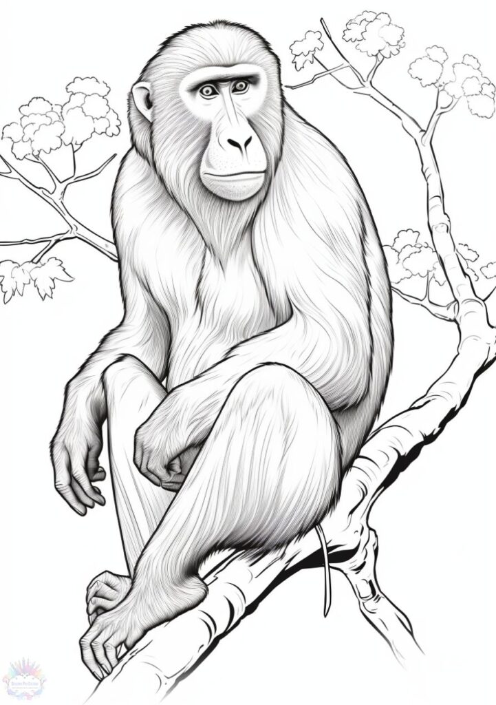 Desenho de Macaco Para Colorir