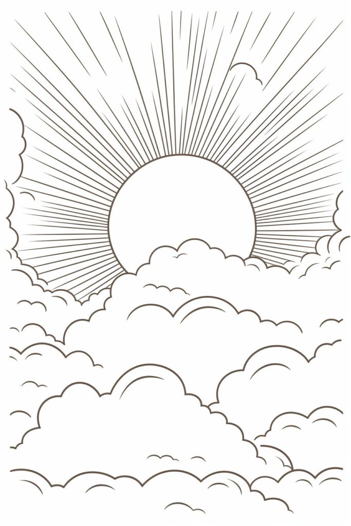 Sol Para Colorir
