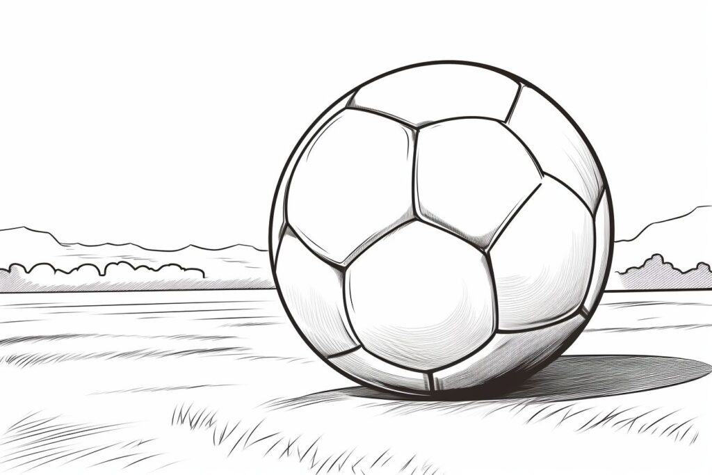 bola de futebol para colorir