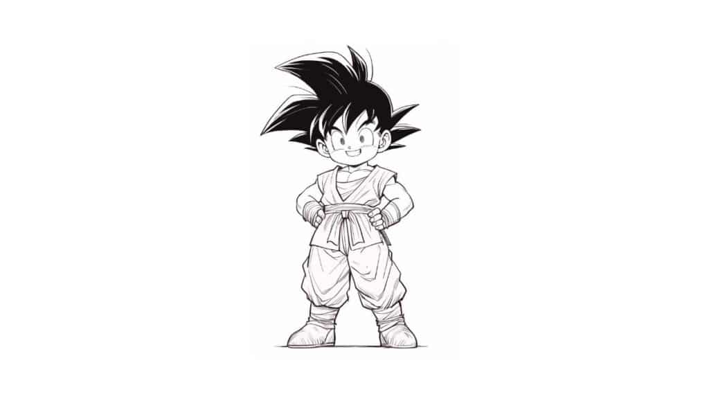 Goku Para Colorir