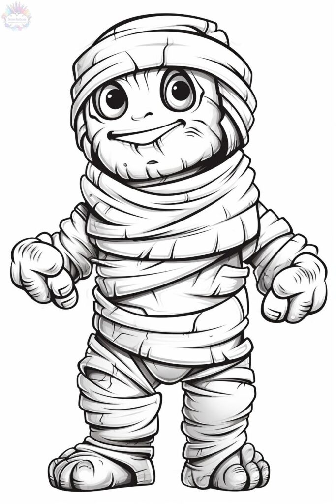 Monstro Para Colorir Múmia