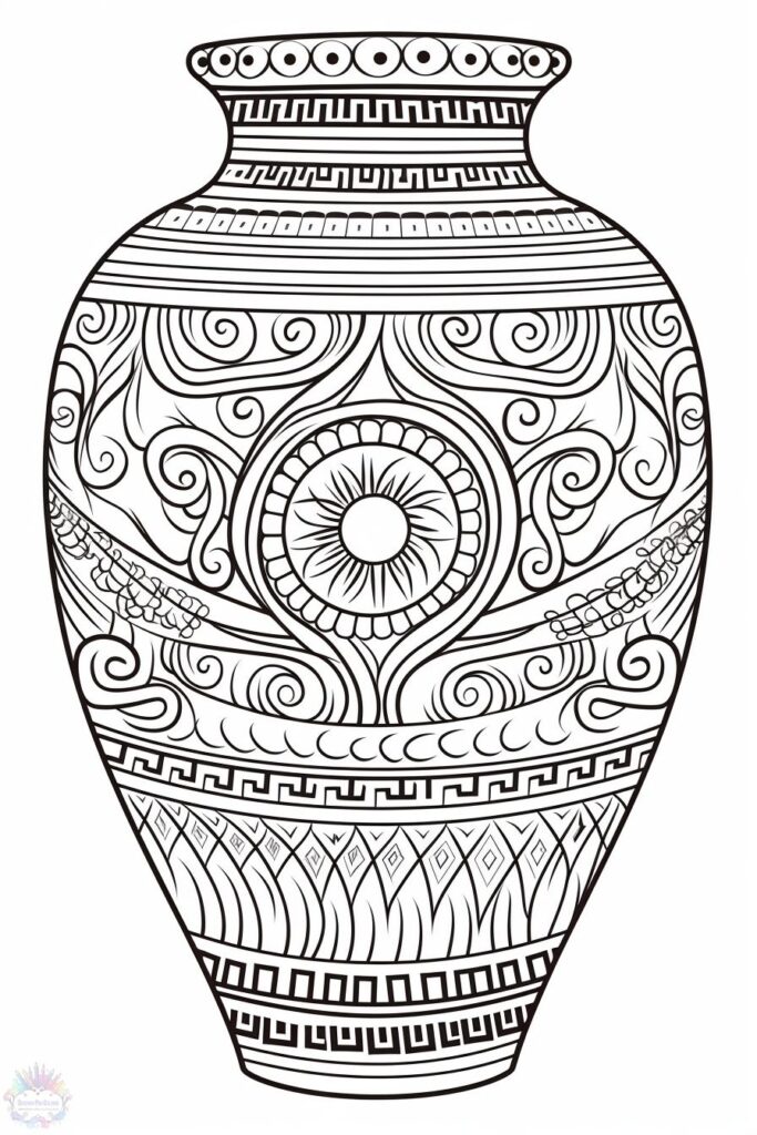 Vaso Para Colorir