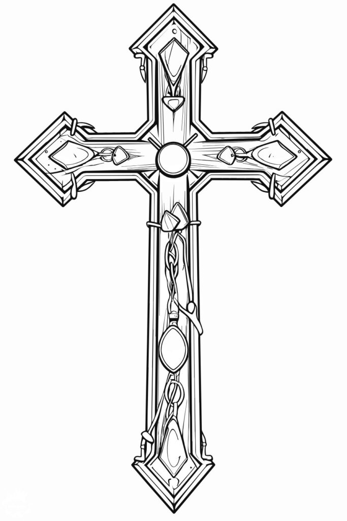 Cruz Para Colorir