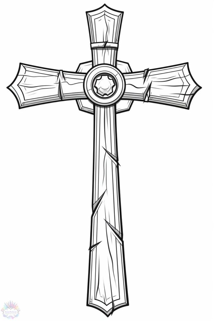 Cross Coloring Pages