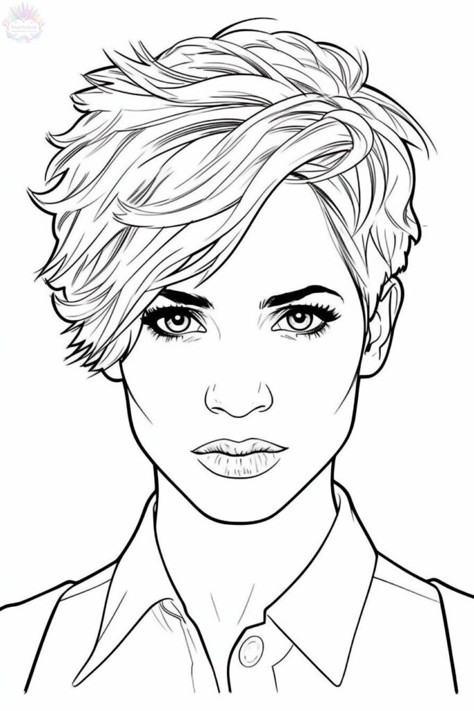 Faces Coloring Pages