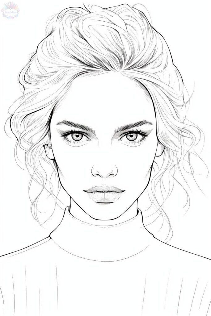 Faces Coloring Pages