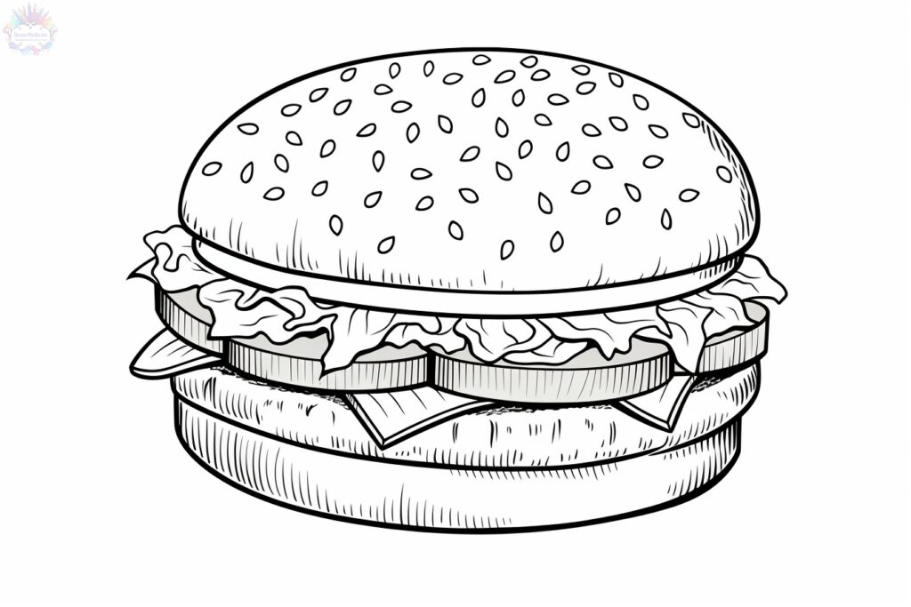 Hamburger Coloring Pages