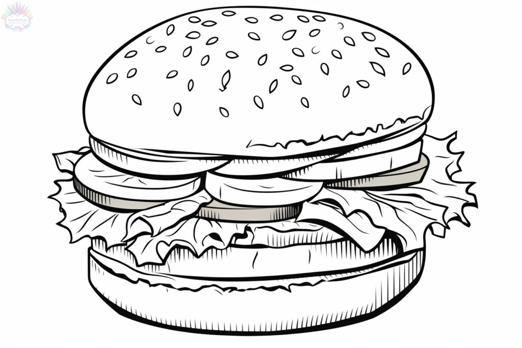 Hamburger Coloring Pages