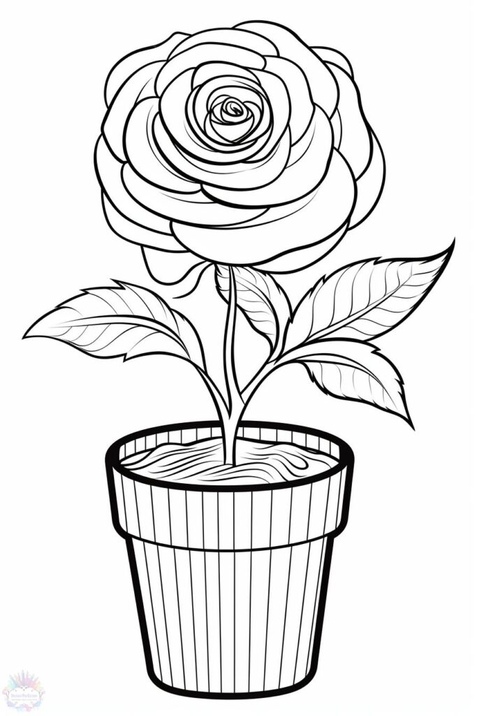 Rose Coloring Pages