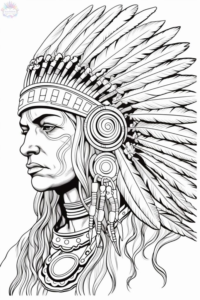 Dibujos de Indios Para Colorear