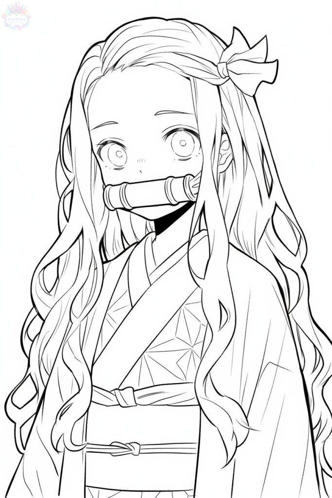 Nezuko Para Colorir