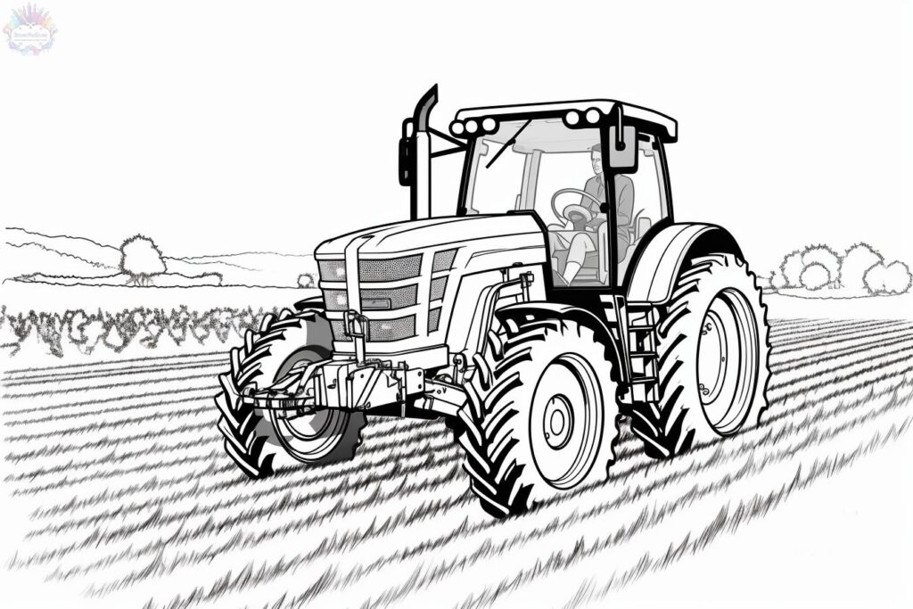 Tractor Para Colorear