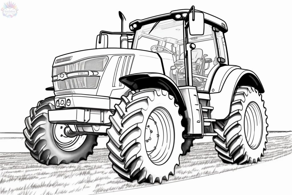 Tractor Para Colorear