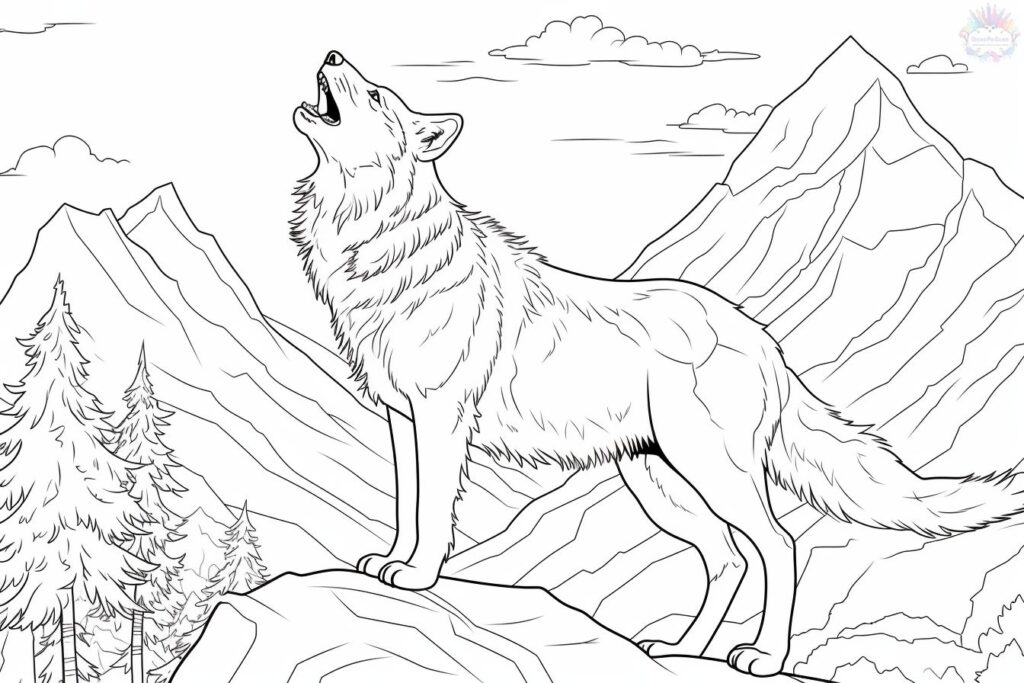 Wolf Ausmalbilder