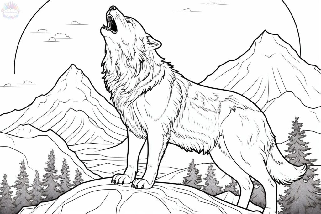 Wolf Ausmalbilder