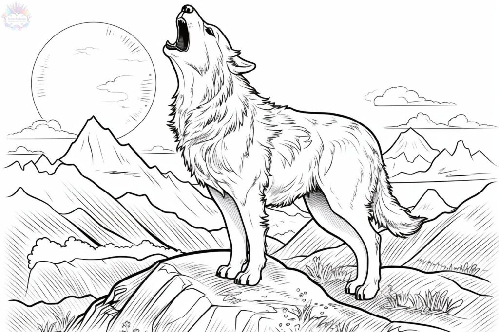 Wolf Ausmalbilder