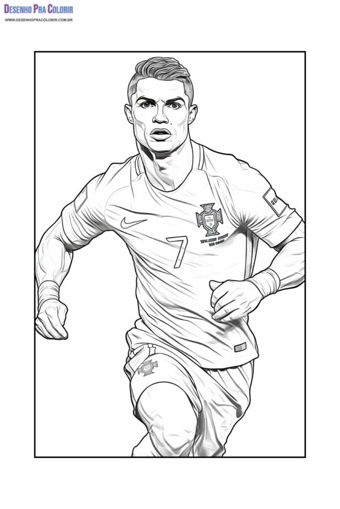 CR7 Para Colorir