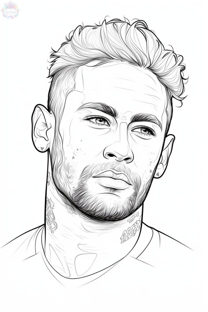 Neymar Para Colorear