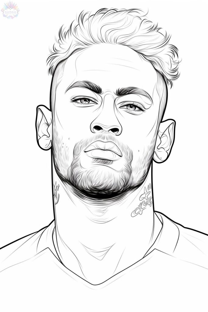 Neymar Para Colorear