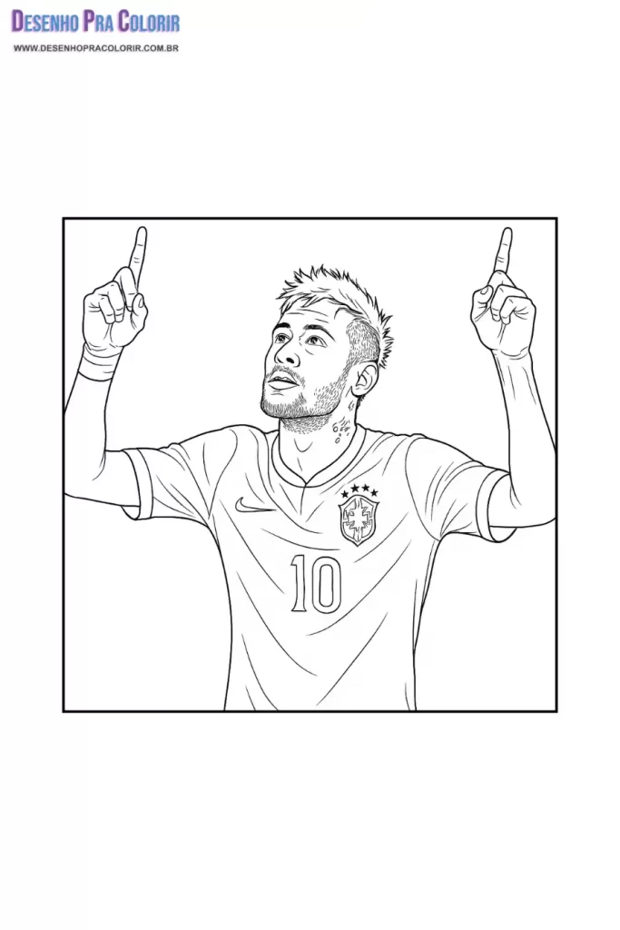 Desenho do Neymar Para Colorir