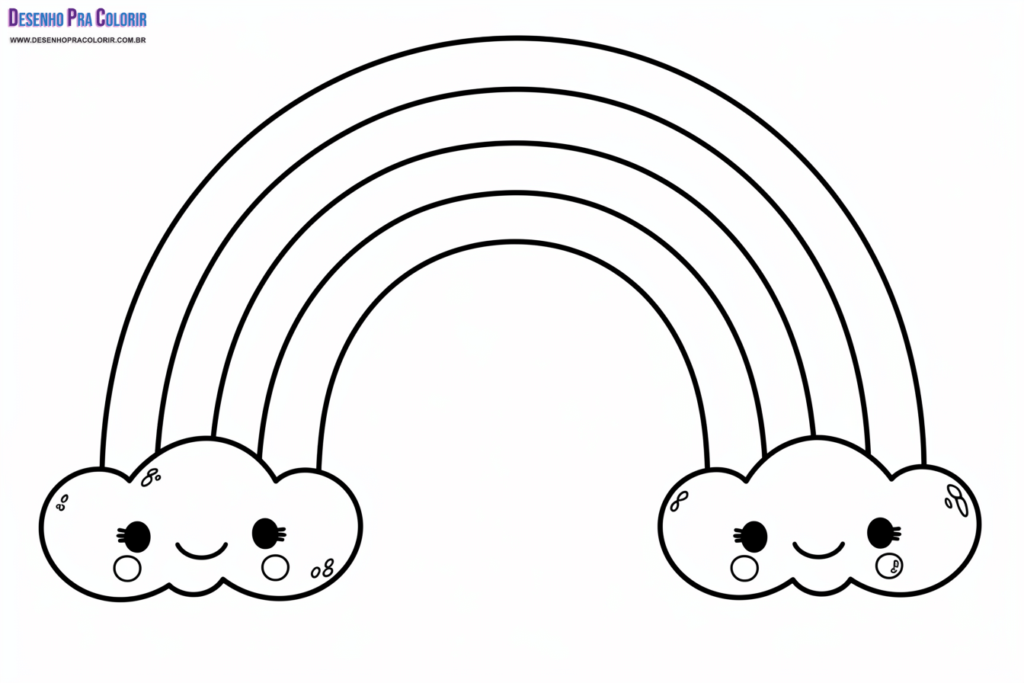 Arco-Íris Para Colorir