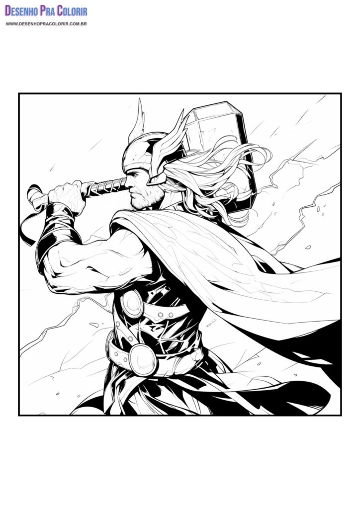 Thor Para Colorir