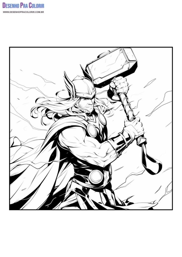 Thor Para Colorir