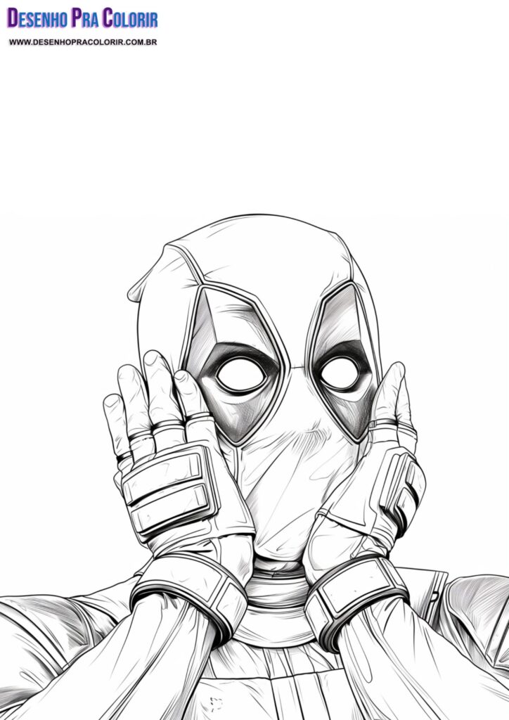 Deadpool Para Colorir