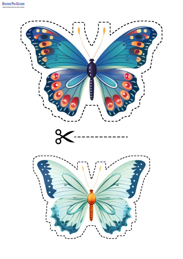 borboleta para imprimir e recortar