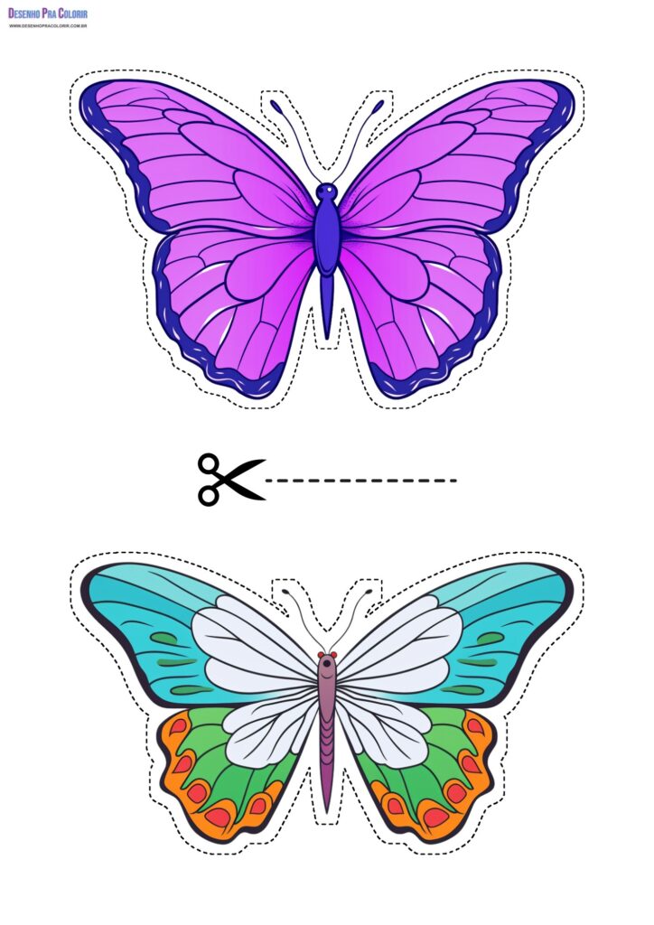 borboleta para imprimir e recortar