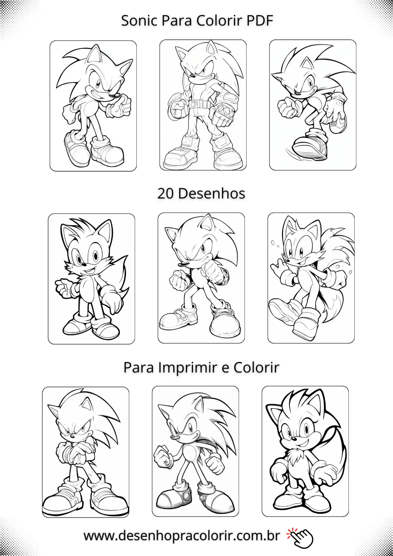 Sonic Para Colorir PDF