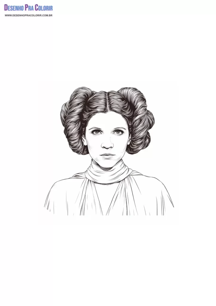 Star Wars Coloring Pages Princess Leia Organa