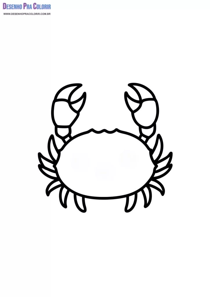 Caranguejo Para Colorir