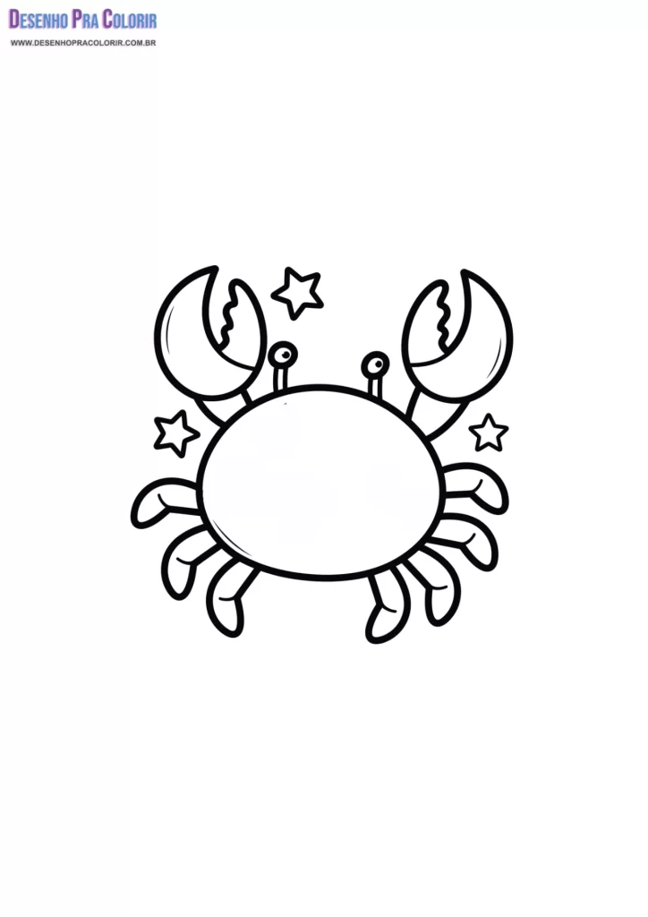 Caranguejo Para Colorir
