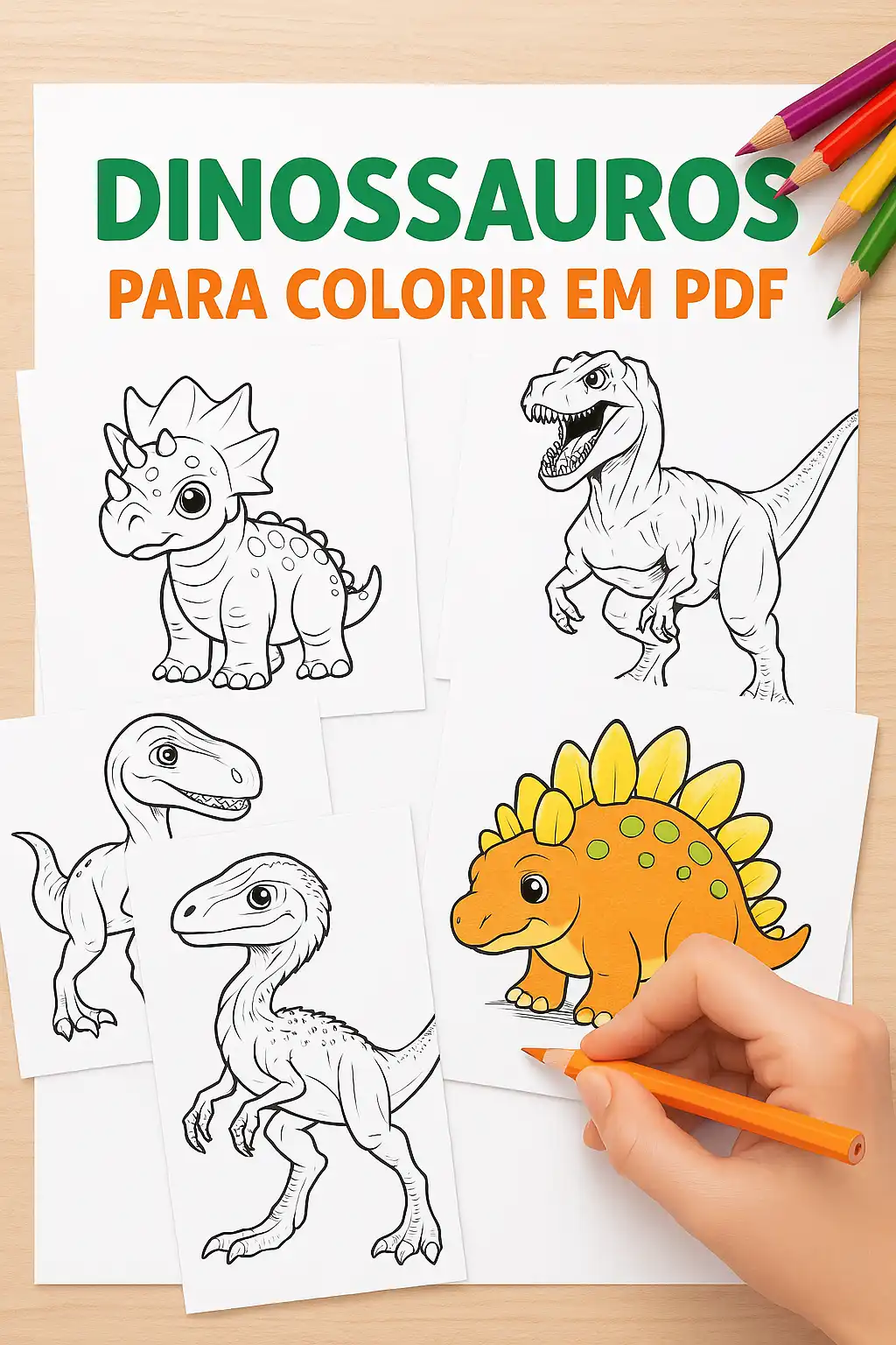 Dinossauro Para Colorir PDF